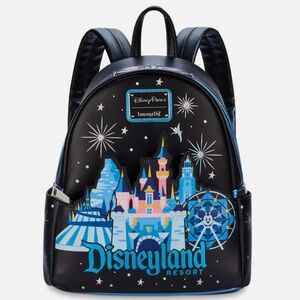 Loungefly Disney Resort Icons and Fireworks Large Backpack